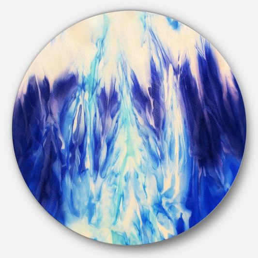 Designart Blue Life Abstract Glossy Large Disk Metal Wall Art - 29 x 29 - Disc of 29 inch AIL5_V3UVH85