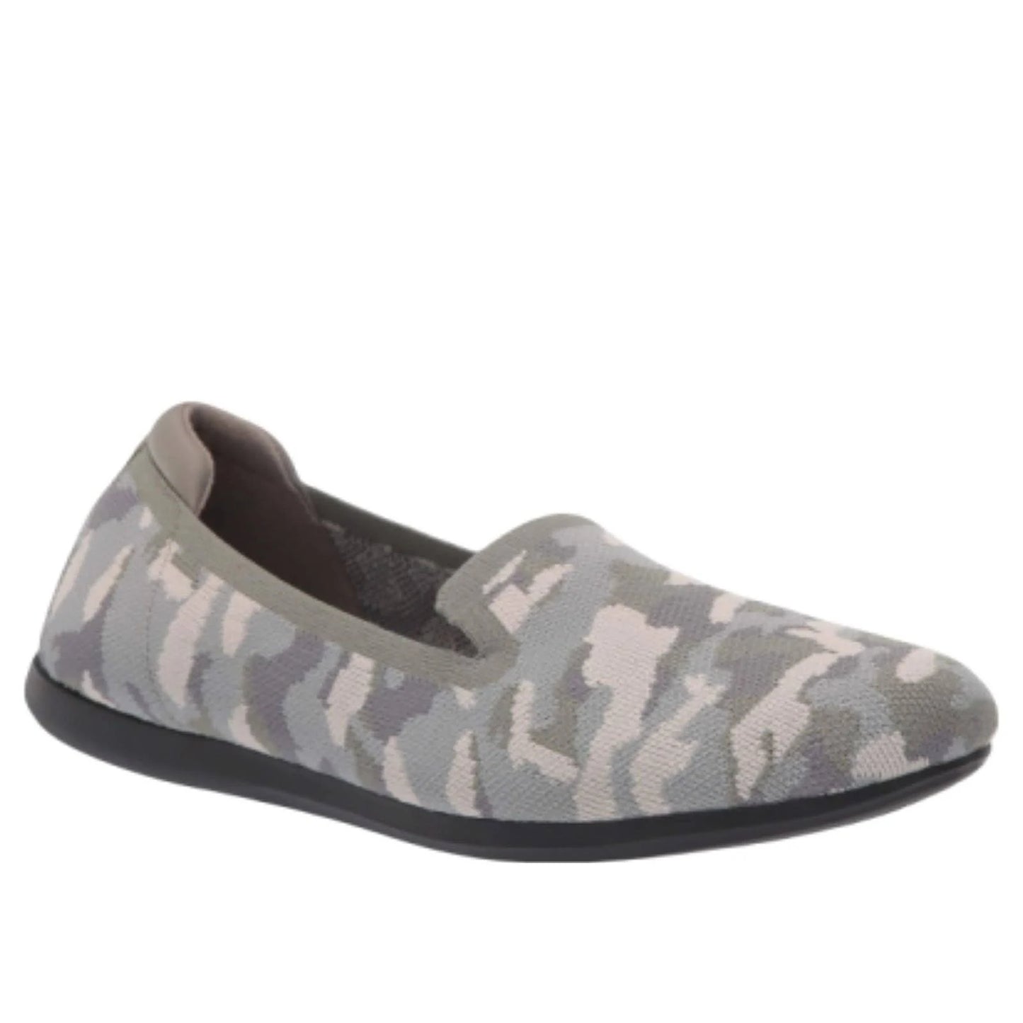 Clarks Womens Cloudsteppers Carly Dream Shoes - Khaki Camo Knit Gray MFT1_T7CNO66