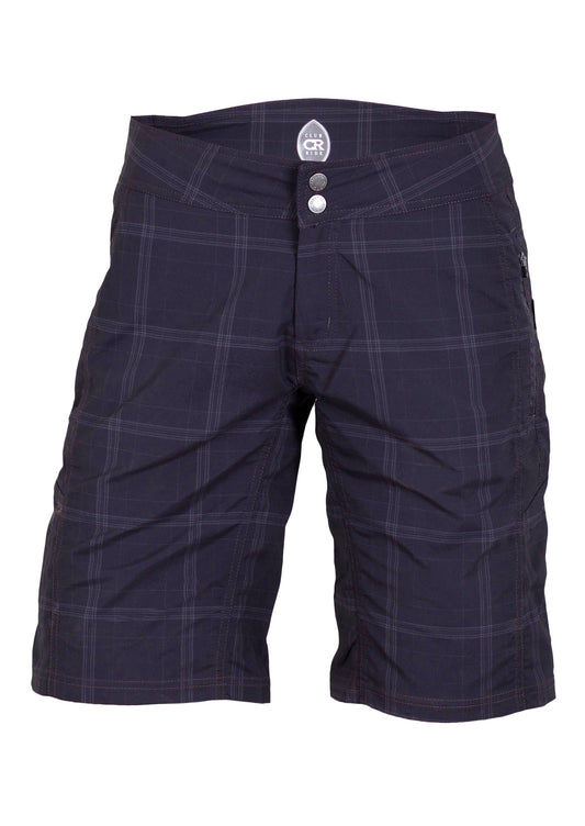 Club Ride Ventura Womens Short: Black Plaid - XL MJP8_G5VFI89