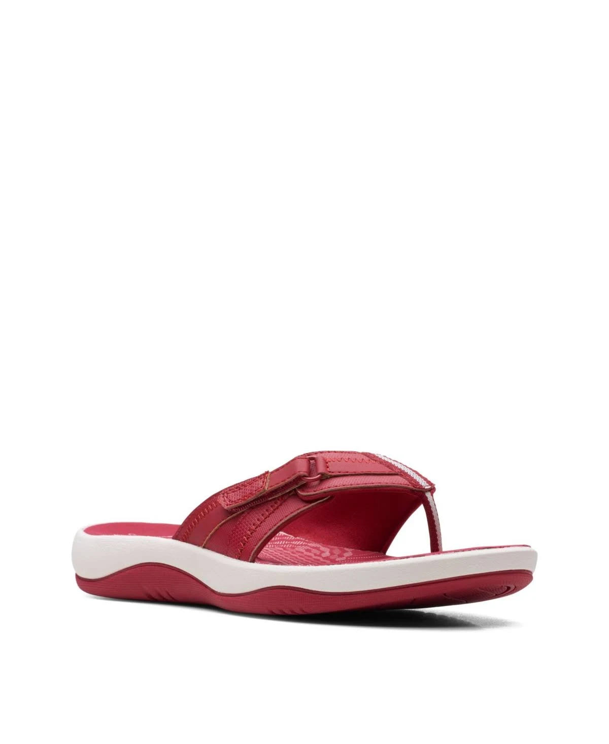 Clarks Womens Cloudsteppers Sunmaze Wave Sandals - Red ETQ2_W9ZBW46