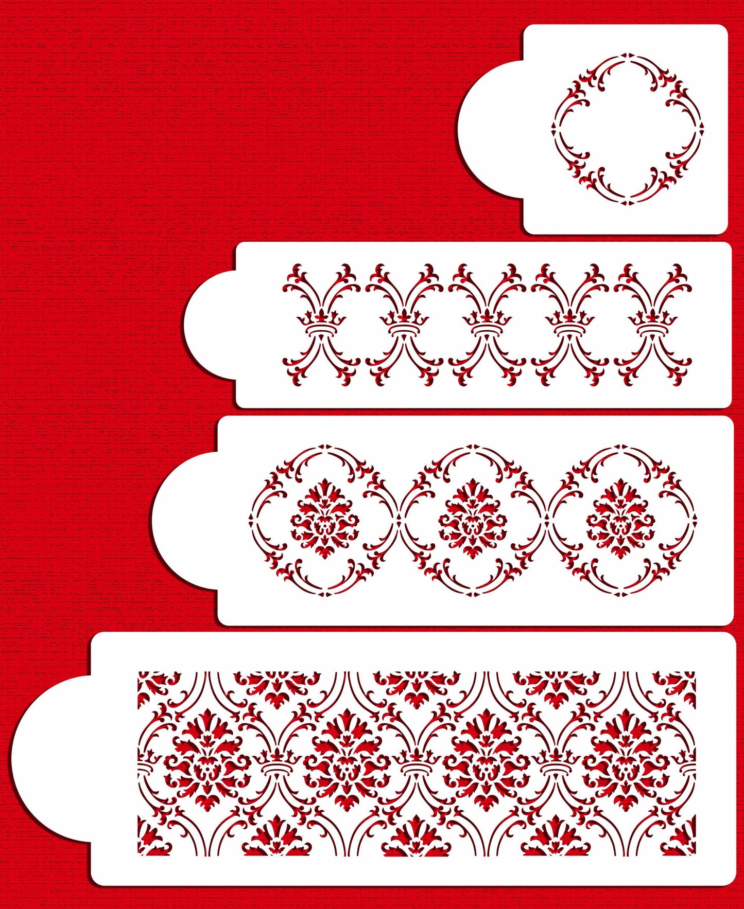 Designer Stencils Royal Damask Cake Stencil Set QVV5_J1WPL03