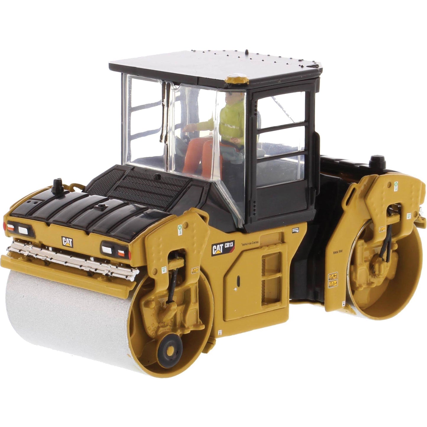 Cat Caterpillar CB-13 Tandem Vibratory Roller with Cab and Operator High Line Series 1/50 Diecast Model by Diecast Masters 85595 ESF0_T3PFC82