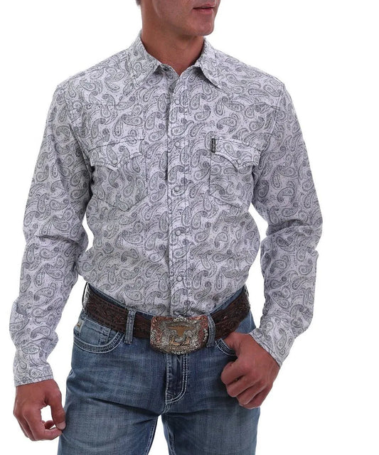 Cinch Mens Modern Fit Multi Paisley Print Long Sleeve Western Shirt HDH3_W4RRK81