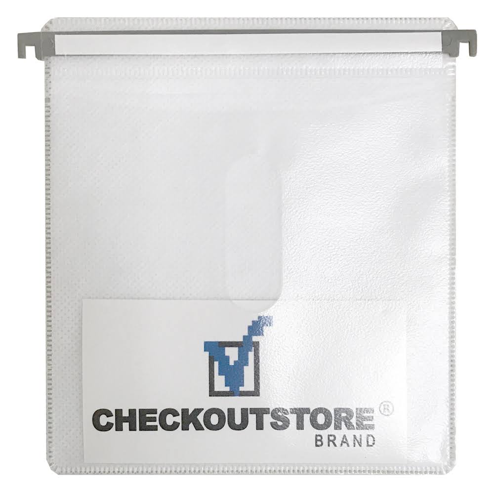 CheckOutStore 2000 CD Double-Sided Refill Plastic Hanging Sleeve White FGA9_L7EBV93