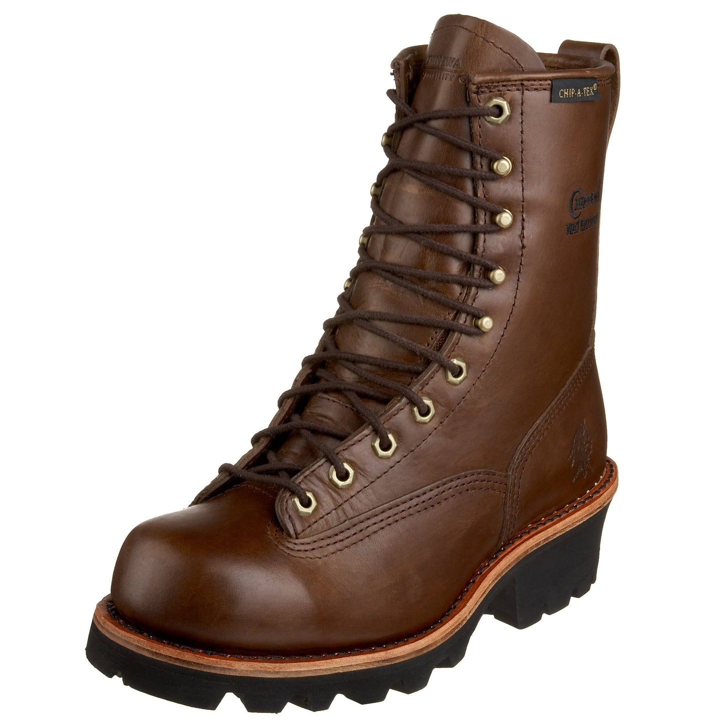 Chippewa Mens Bay Apache 8 in. Waterproof Logger Boots, 73100, Brown MAV1_H3IXR86