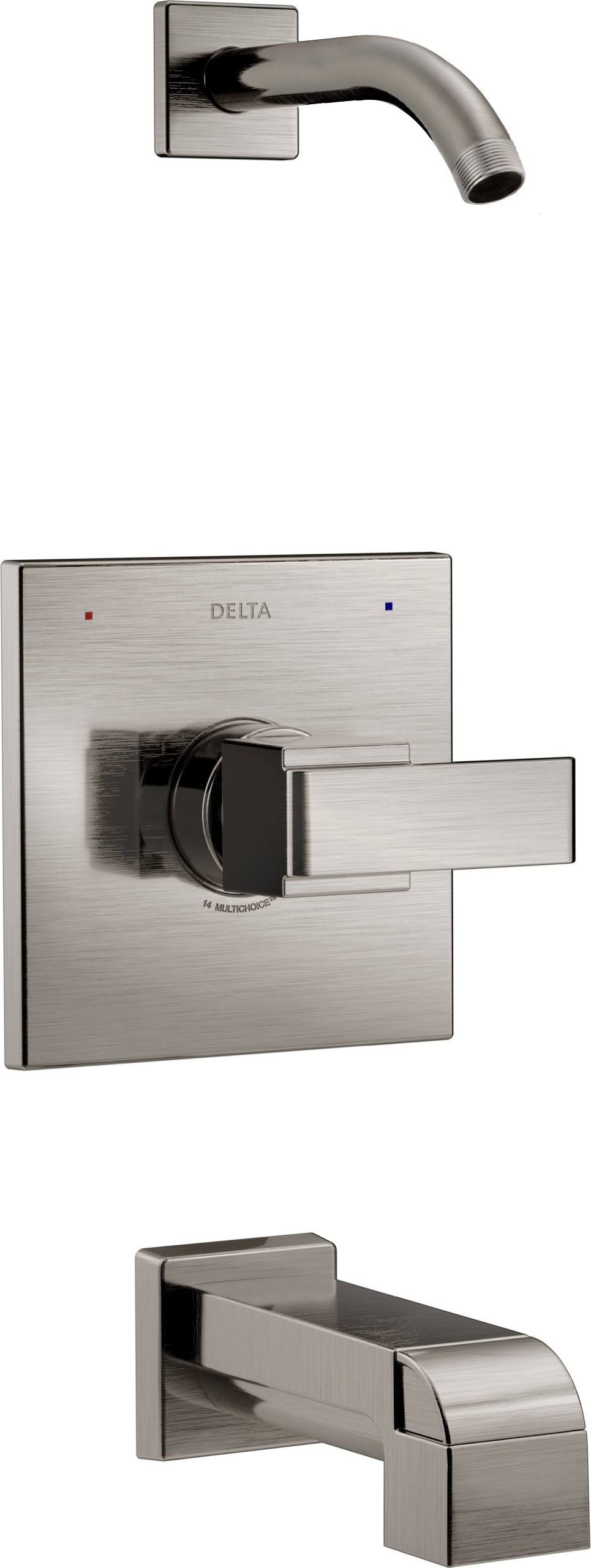 Delta T14467-SSLHD Ara 14 Series Tub/Shower Trim - Less Showerhead Stainless OUR6_E9WVS37