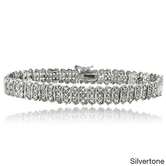 DB Designs 1ct TDW Diamond S Pattern Bracelet - White CED0_X8ZLA60