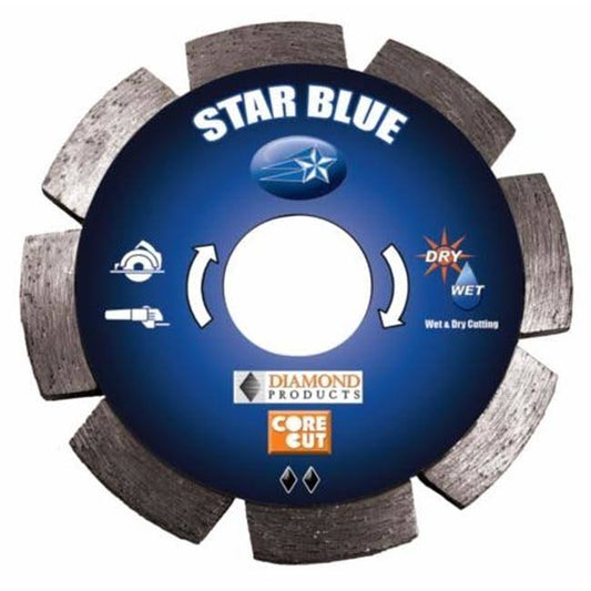 Diamond Products 74966 Core Cut Star Blue 4 inch x 0.250 x 7/8 inch Tuck Point Blade for IZN5_L3KNM33