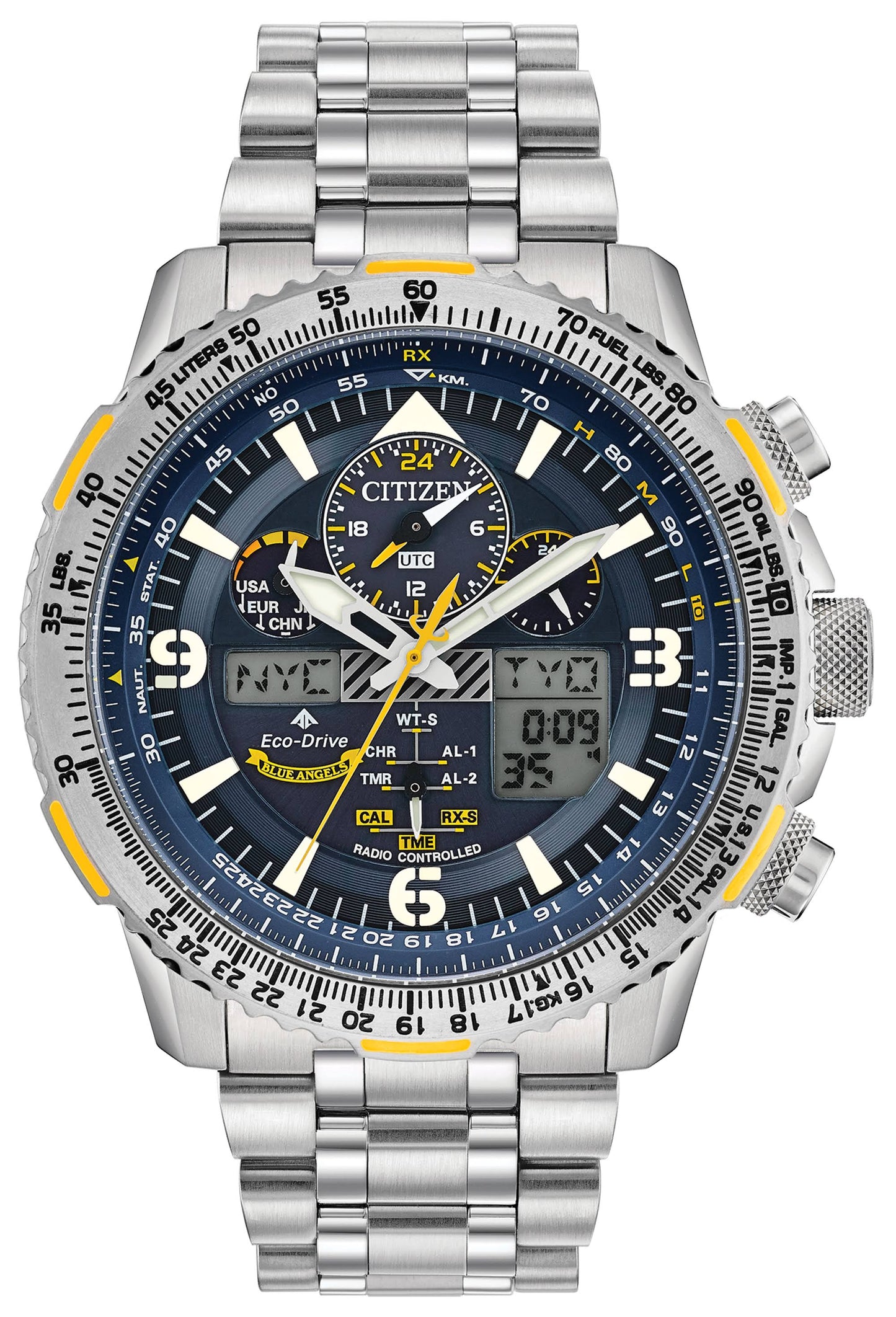 Citizen Mens Eco-Drive ProMaster Blue Angels Skyhawk A-T Titanium Watch JY8101-52L XJI6_Z1KSM35