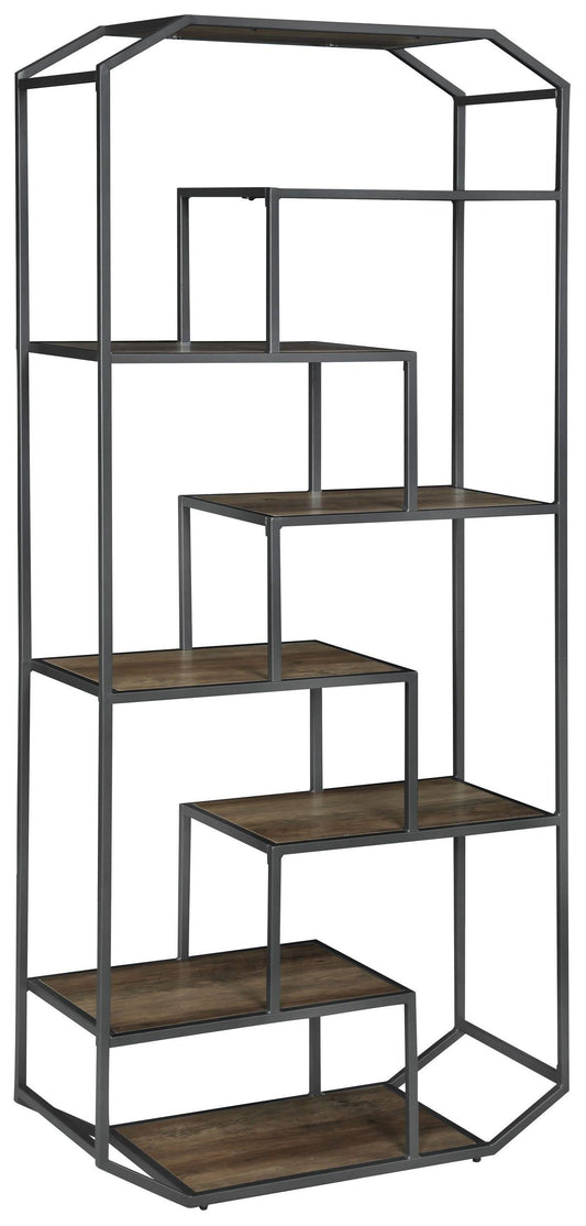 Coaster Rustic Brown and Dark Grey 6-Shelf Bookcase-805662 IDU4_O8FLH95