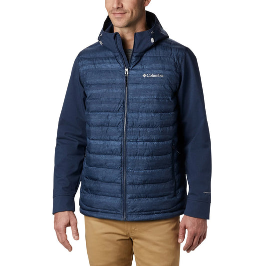 Columbia 1864631 Mens Powder Lite Hybrid Jacket, CL NVY HT St PRT OSY4_Z8ZAG51