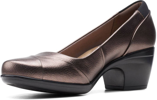 Clarks Emily Alexa Pump | Womens | Pewter Metallic | Size 11 | Pumps | Block KCM1_L8TOA89