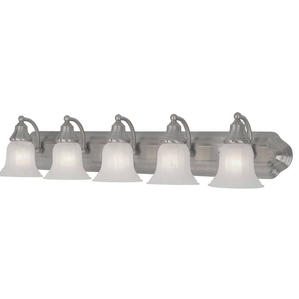 Design Classics Lighting 5-Light Bathroom Vanity Light - Steel Wall Fixture - 7.5 in x 36 in x 7.5 in 570-09 ITW9_G9VCL12