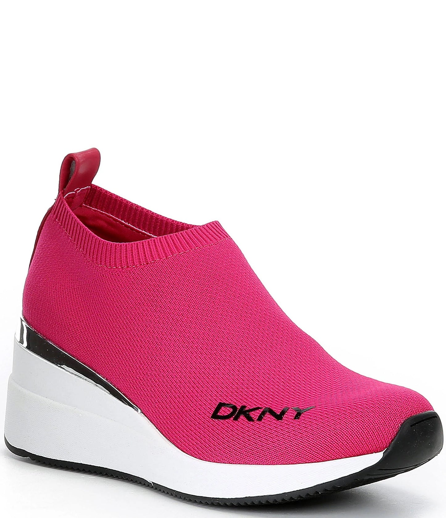 Dkny Parks Knit Wedge Sneakers, Womens, 6M, Jungle Fuchsia ZNQ1_U9CQF31